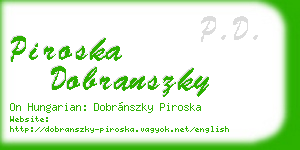 piroska dobranszky business card