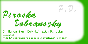 piroska dobranszky business card